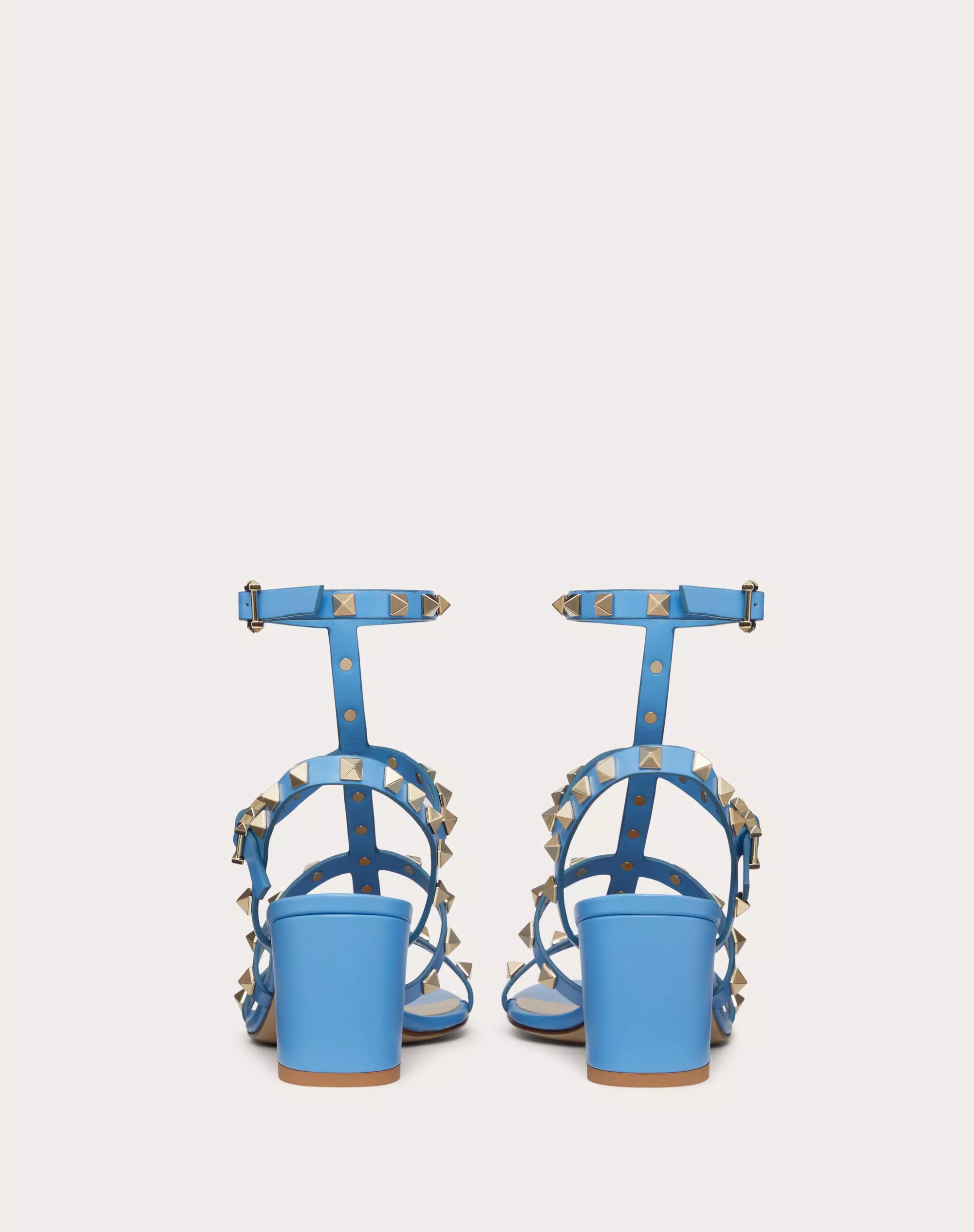 ROCKSTUD CALFSKIN ANKLE STRAP SANDAL 60 MM